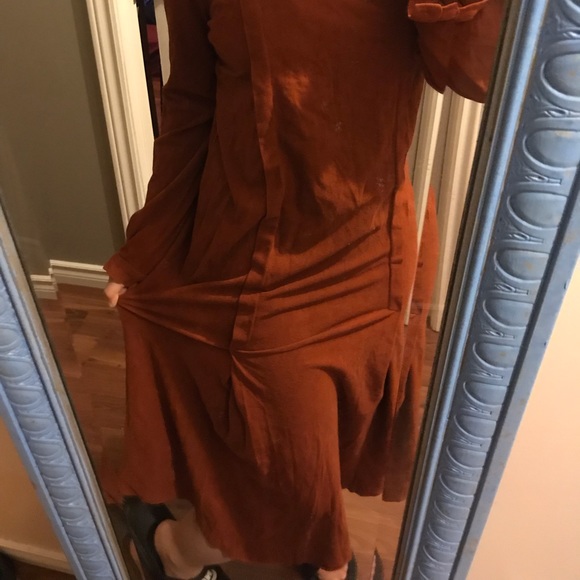 Velvety orange dress - Picture 4 of 6